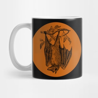 Halloween Bat, Portents, Omens, Signs, and Fortunes - Orange and Black Variation Mug